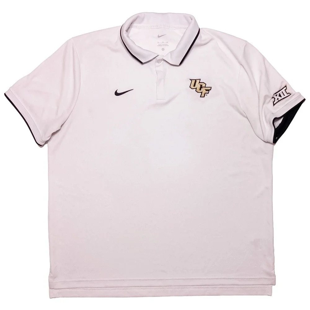 NIKE UCF Knights Polo Shirt Big 12 White XL